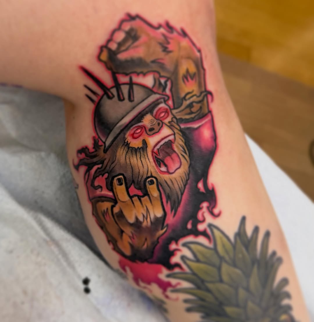 Tattoo by @alexrockoff โ new_school, trash_polka