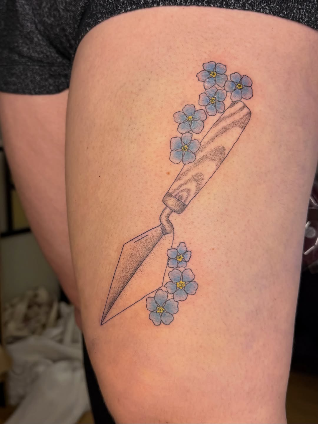 Tattoo by @luckywitchtattoo — dotwork