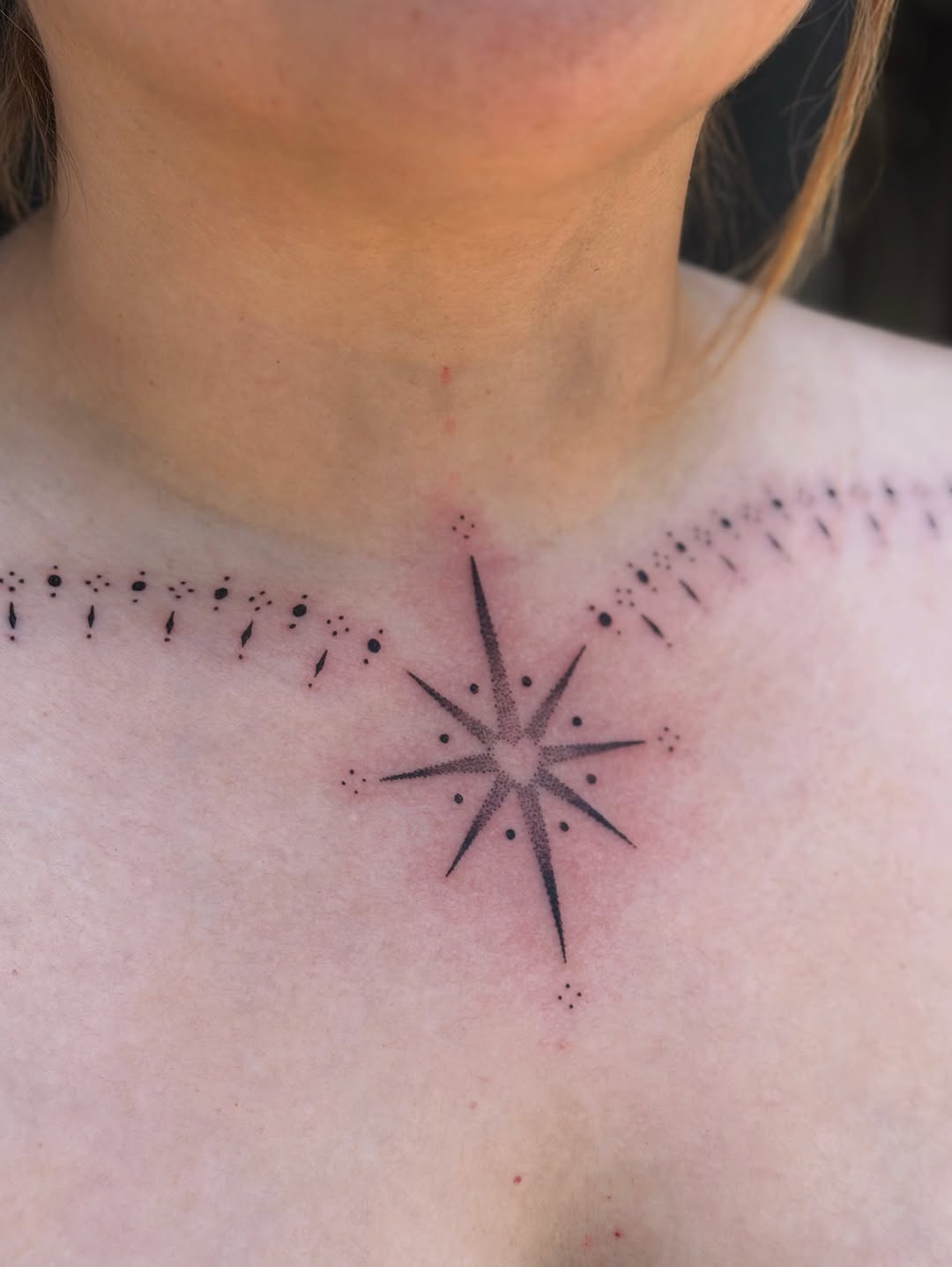 Tattoo by @mystic_tattooing — fine_line, dotwork