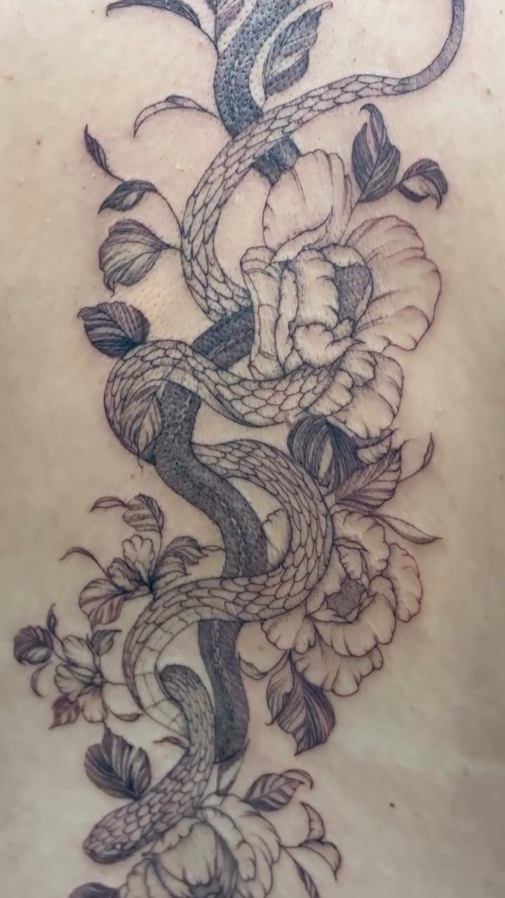 Tattoo by @bladetobabe — illustrative, black_and_grey