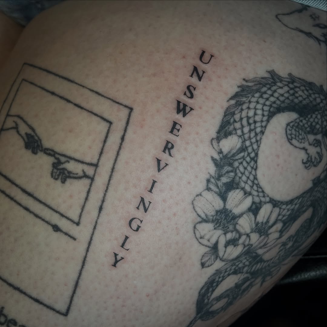 Tattoo by @sidryantattoo โ lettering_script