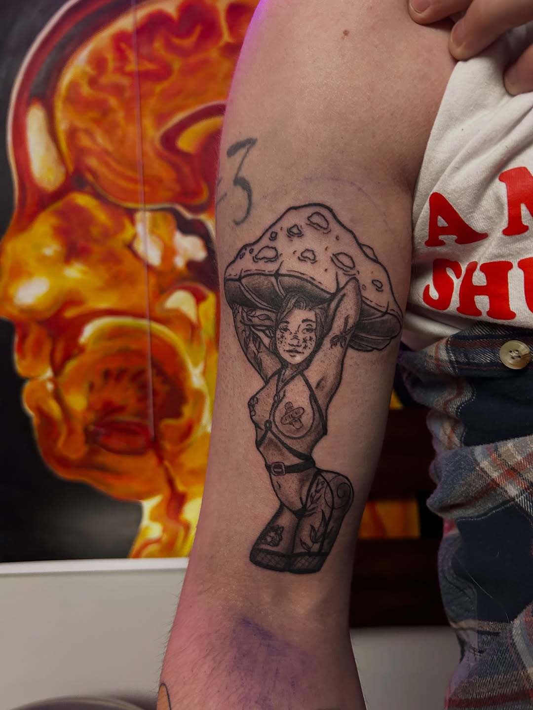 Tattoo by @melancholykory.tattoo — illustrative, black_and_grey
