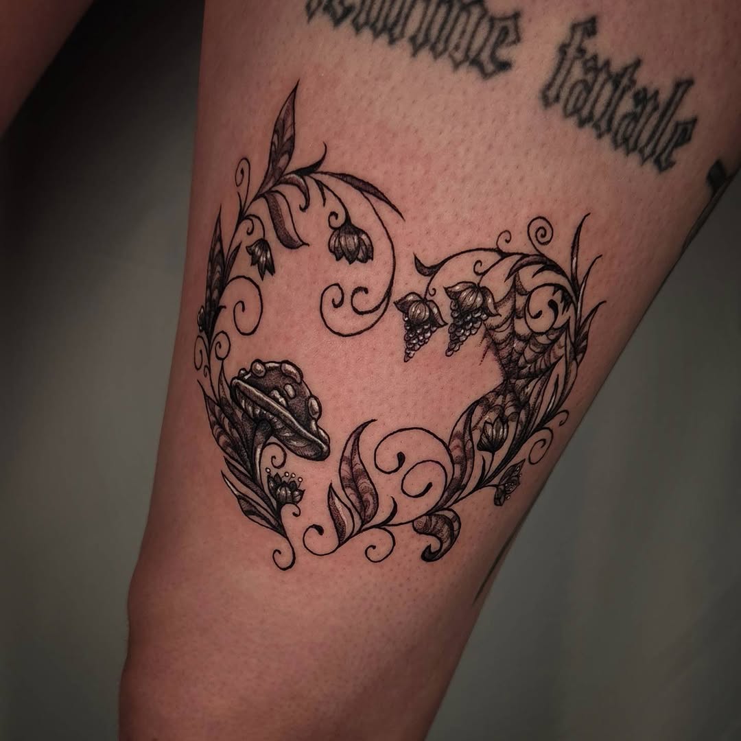 Tattoo by @spookygirl_tattz โ illustrative, black_and_grey