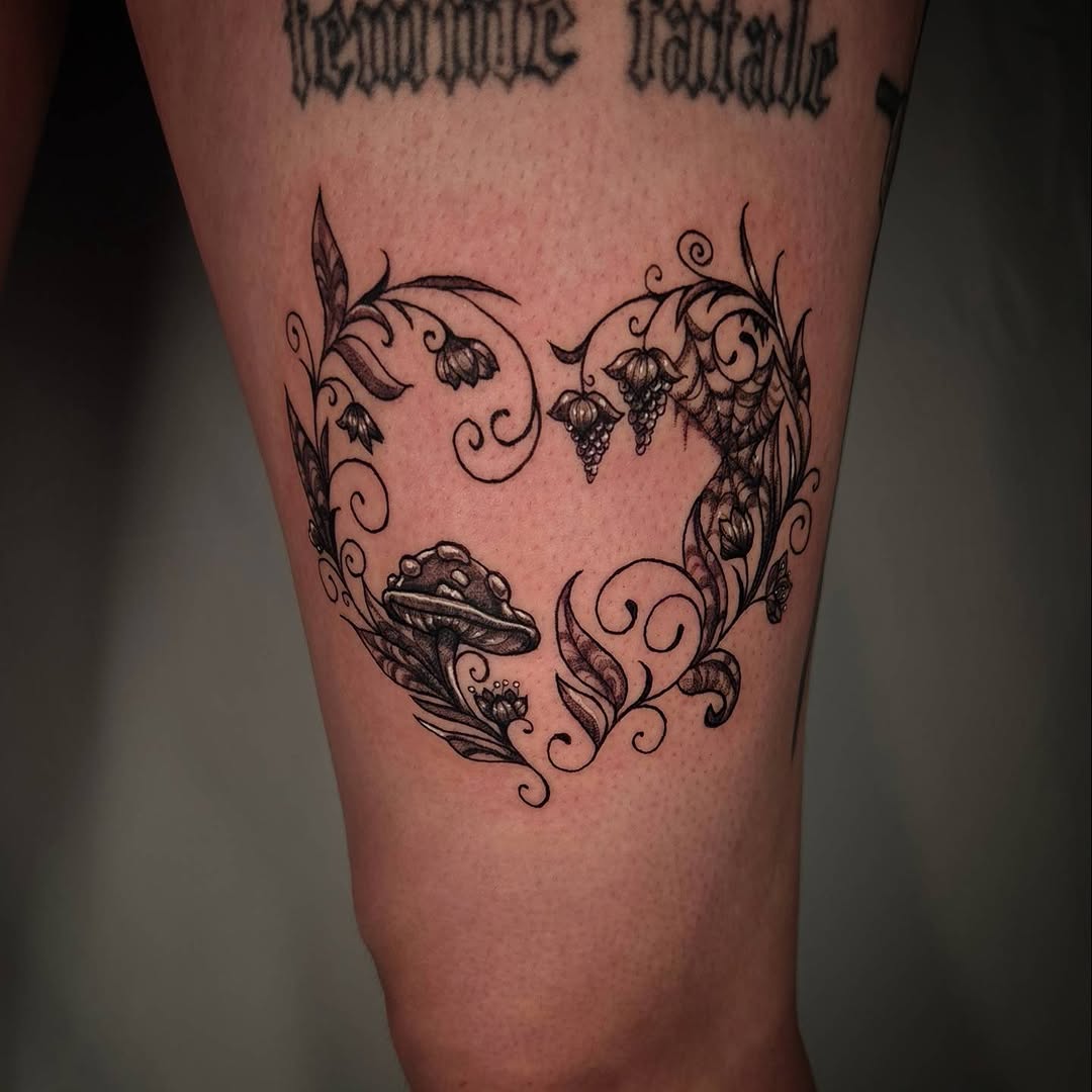 Tattoo by @spookygirl_tattz โ illustrative, black_and_grey