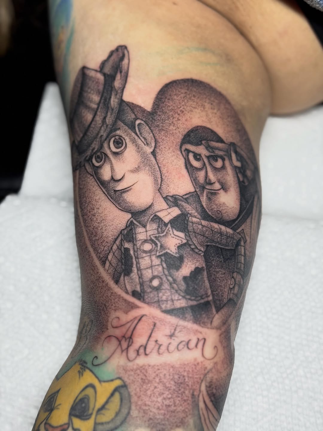 Tattoo by @cesarbee — realism, lettering_script