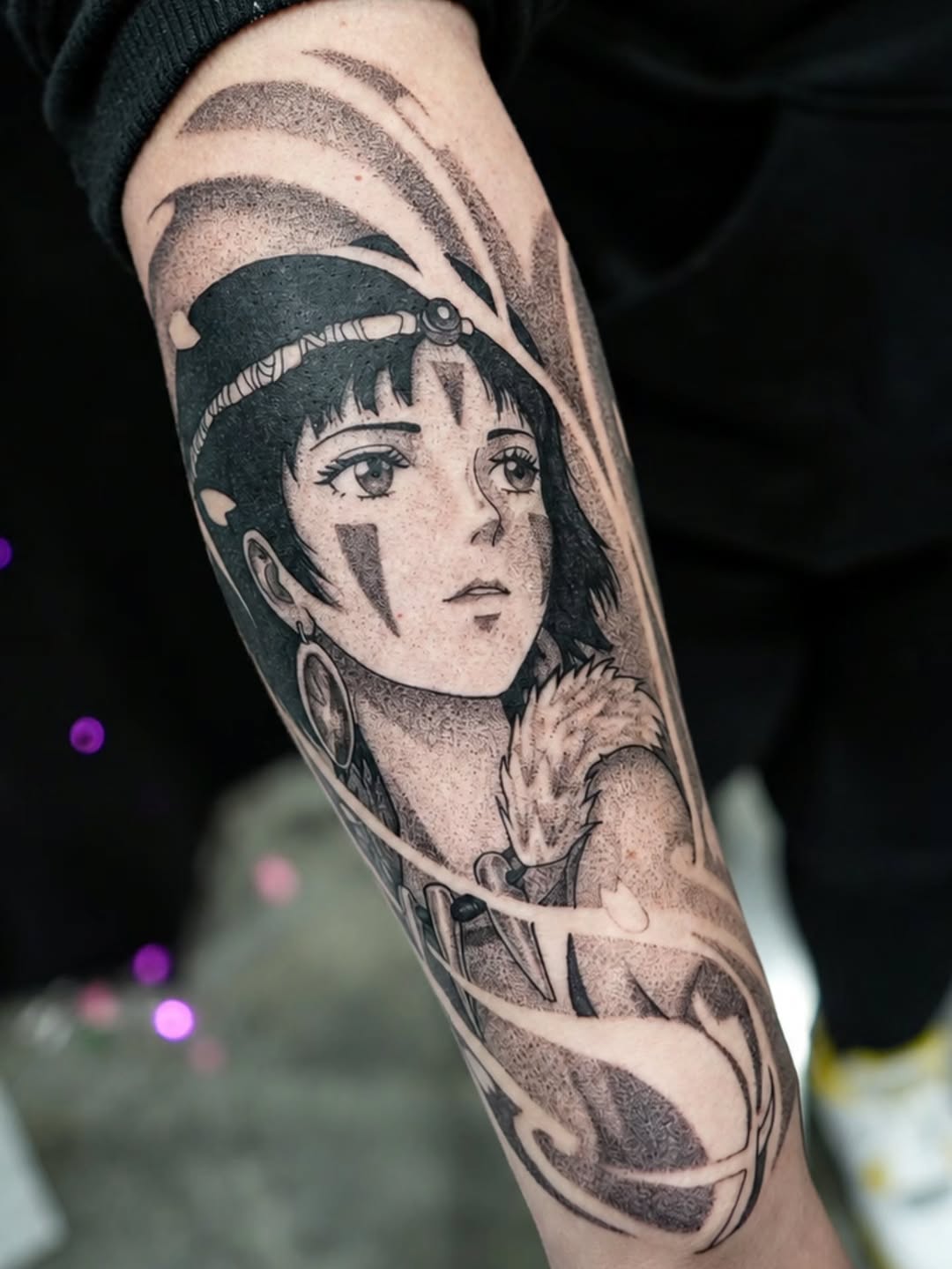 Tattoo by @juanes_lopez06 β anime, dotwork
