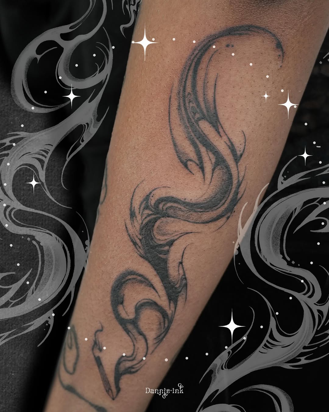 Tattoo by @black.chocol — blackwork, ornamental