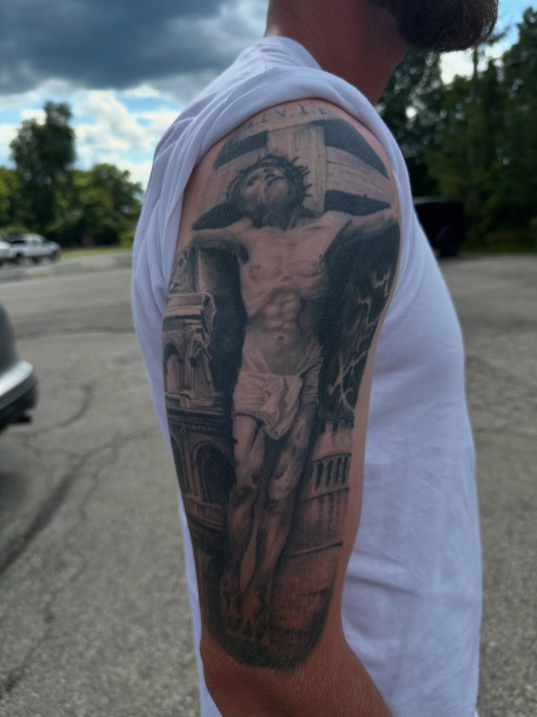 Tattoo by @fiveonethreeisdead — realism, black_and_grey