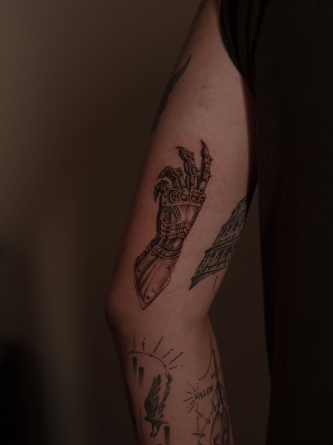 Tattoo by @wispytats — illustrative, black_and_grey
