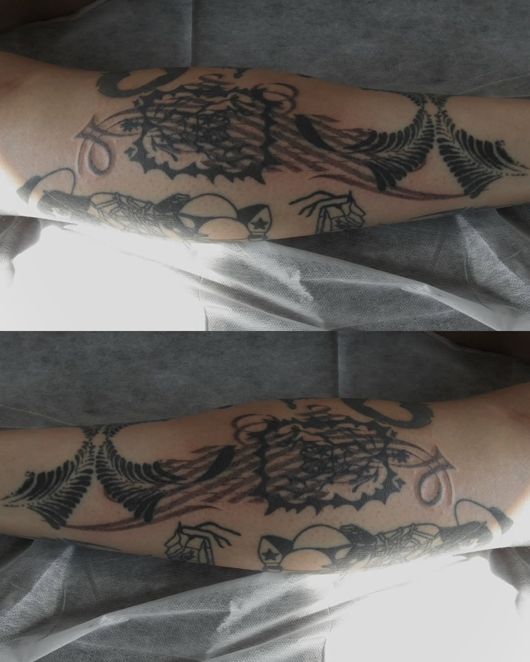 Tattoo by @sacer________ — blackwork, trash_polka