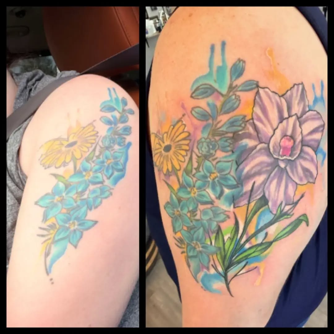 Tattoo by @nathanbauerart — watercolor, realism
