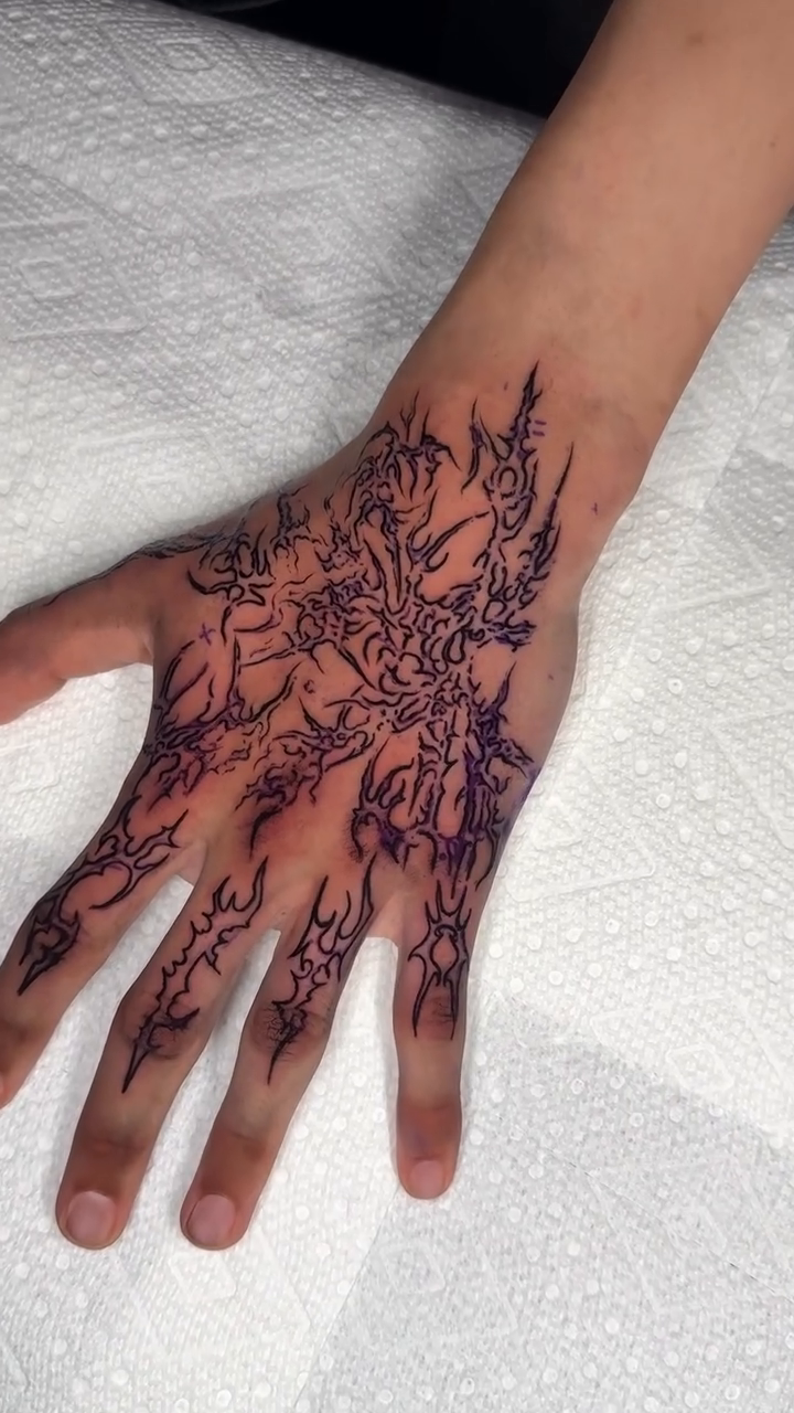 Tattoo by @cybervadik โ blackwork, ornamental