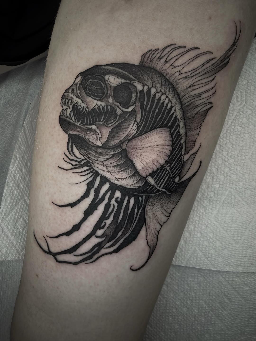 Tattoo by @cattblacktattoo — black_and_grey, realism