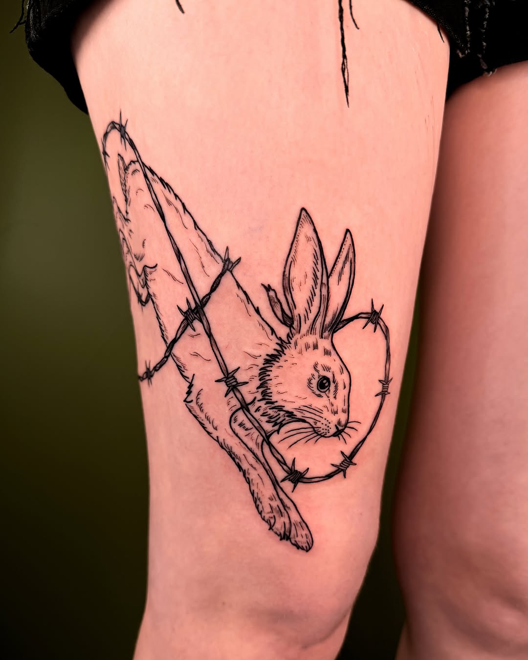 Tattoo by @faunawitchtattoo — illustrative, black_and_grey