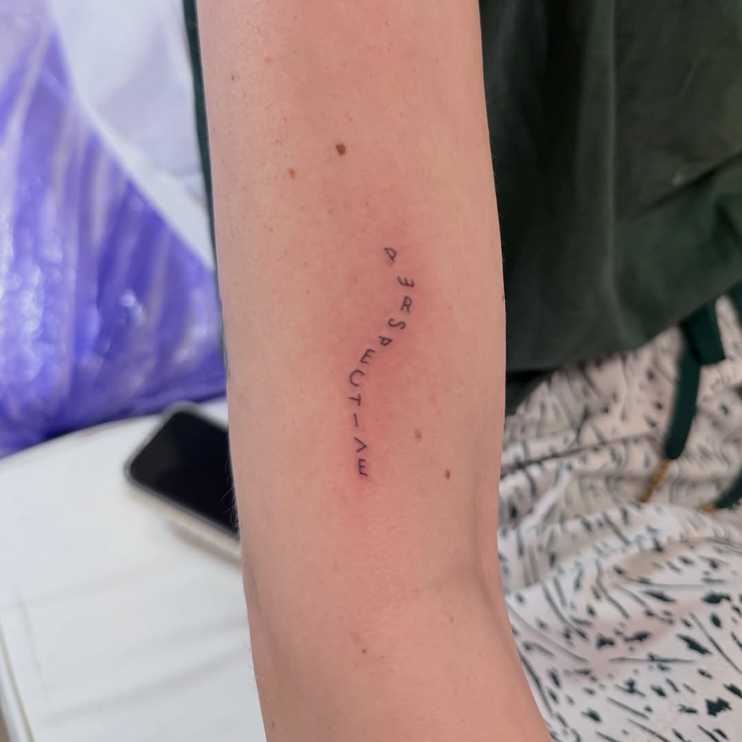 Tattoo by @amandanicole_ink — lettering_script, fine_line