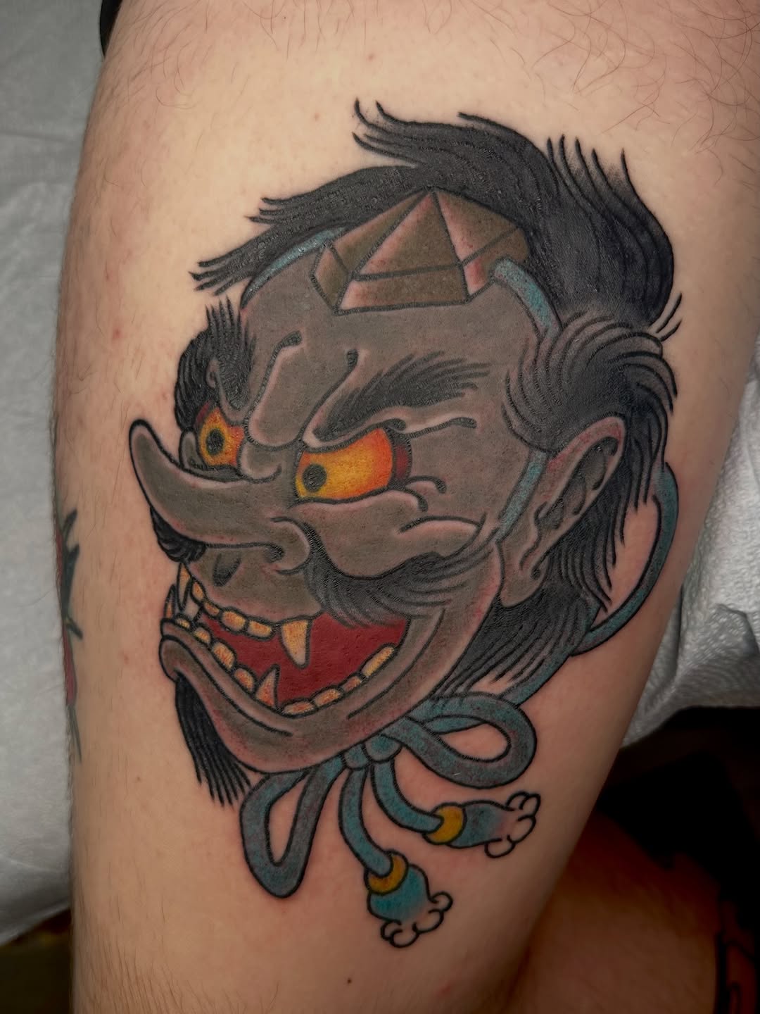 Tattoo by @cryptidtattooer — japanese_irezumi, black_and_grey