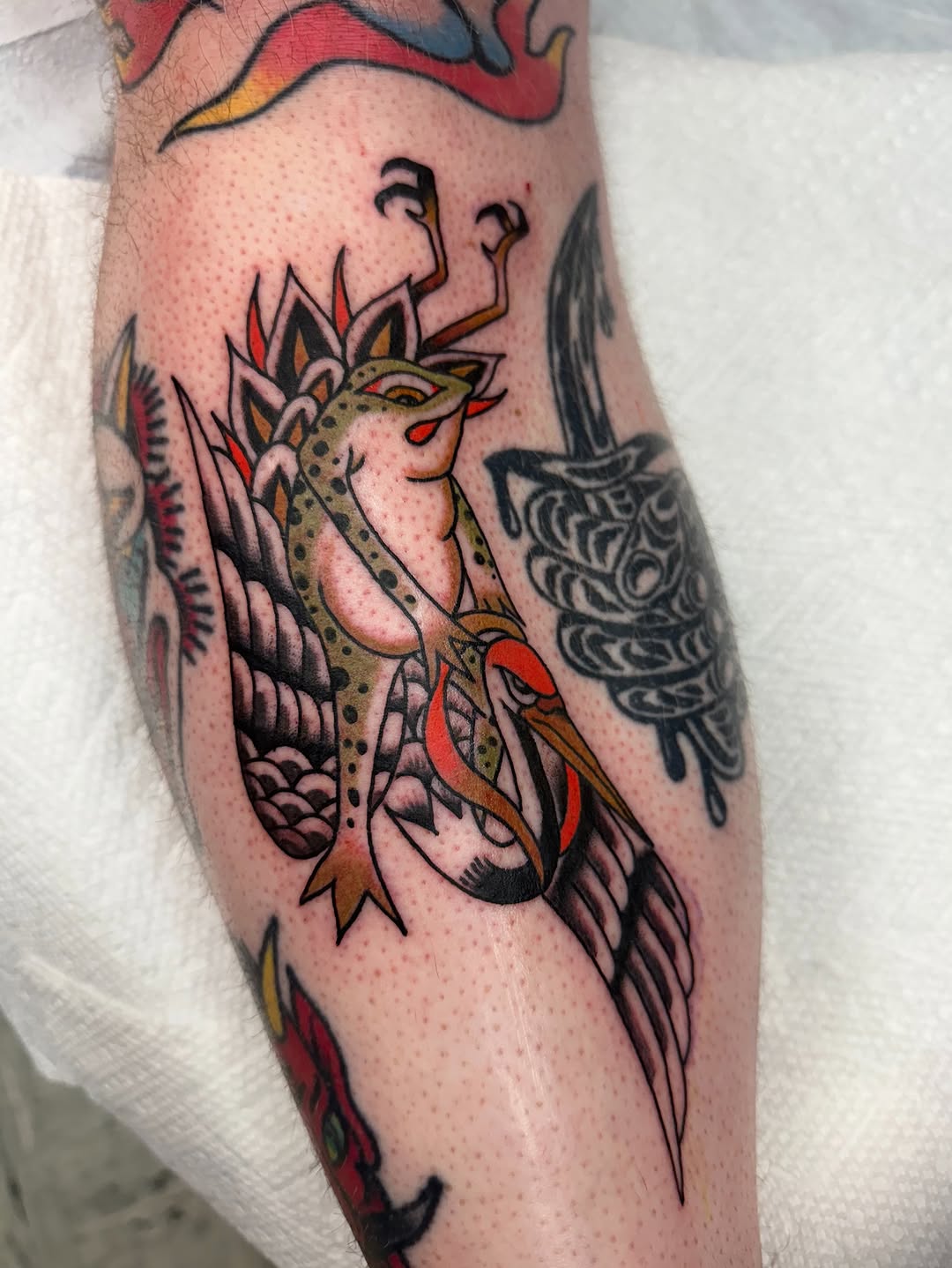 Tattoo by @lingerfeldtx — american_traditional, illustrative