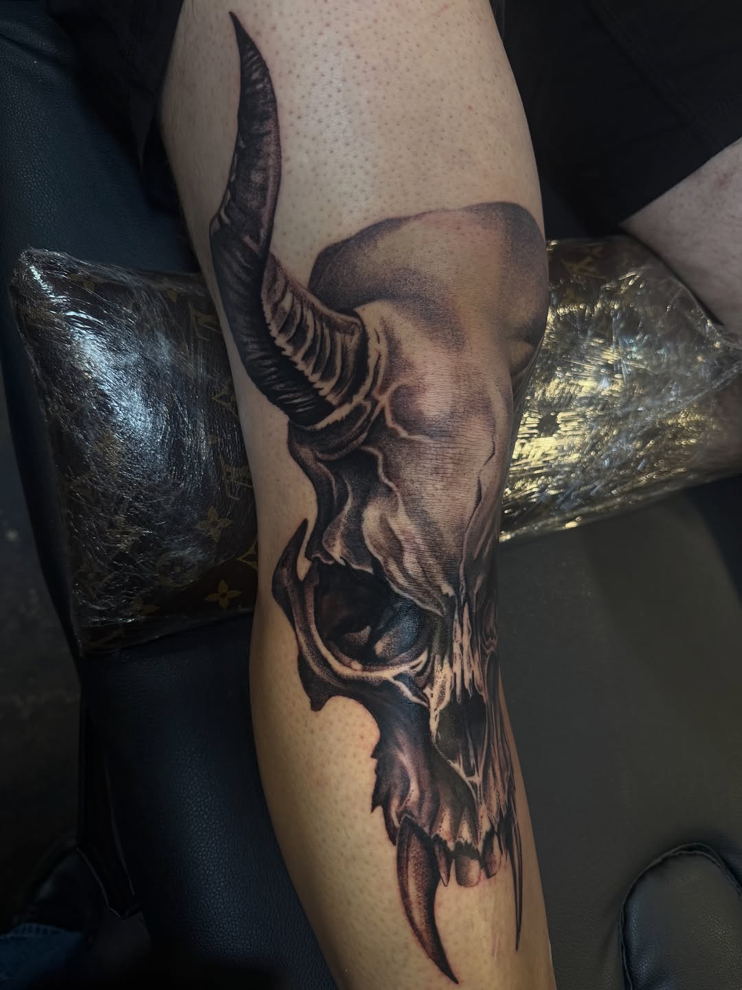 Tattoo by @inkzombi — dark_realism, black_and_grey
