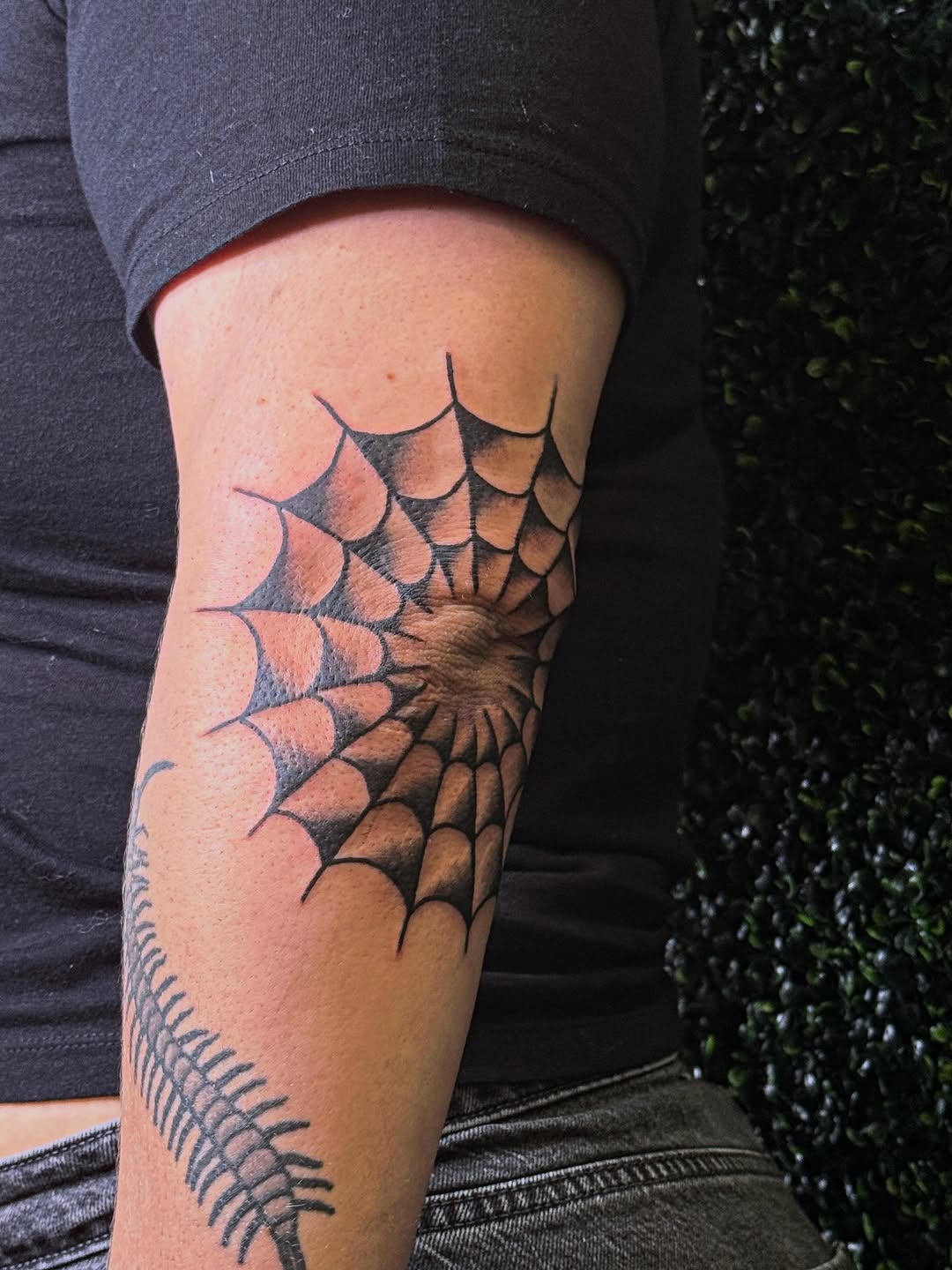 Tattoo by @merciless.moss — black_and_grey, blackwork