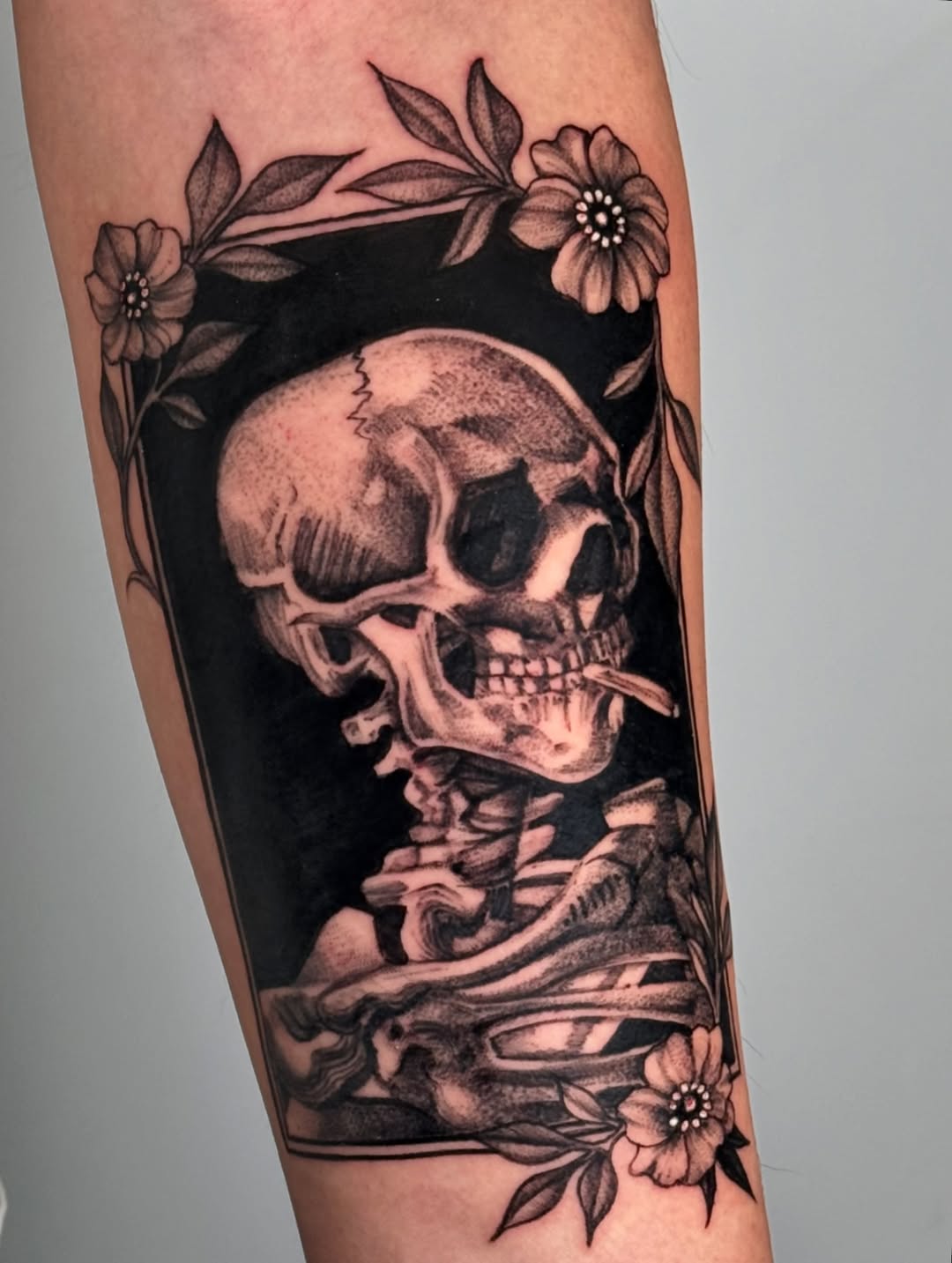 Tattoo by @artofmiguelangelflores — black_and_grey, realism