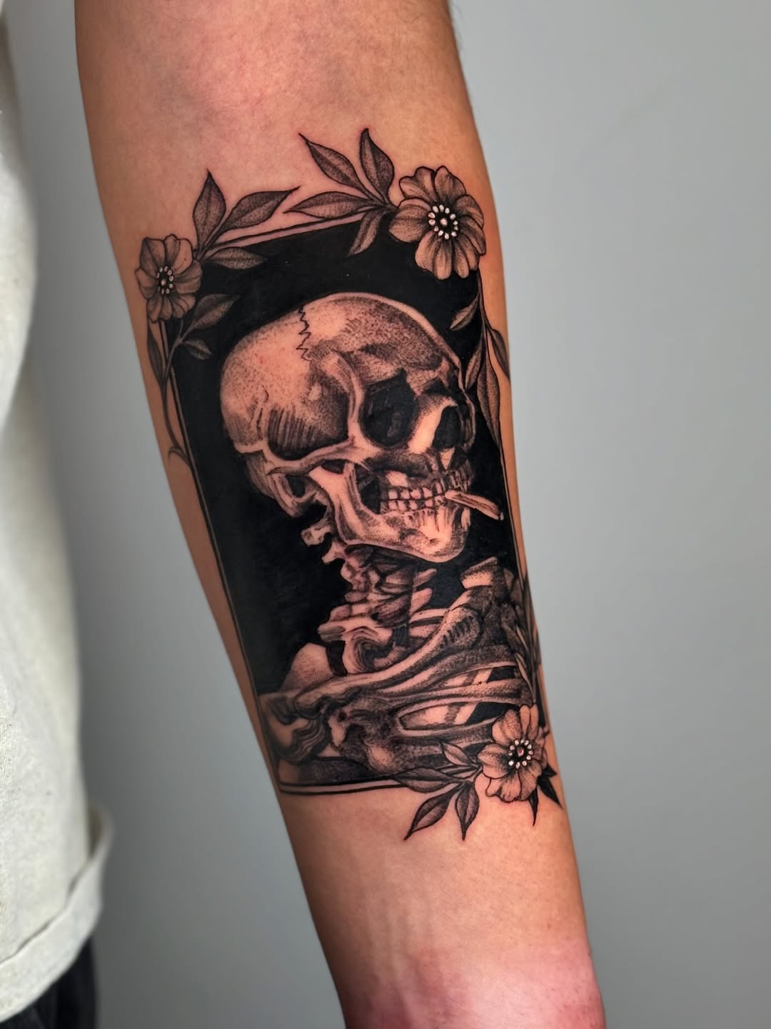 Tattoo by @artofmiguelangelflores — black_and_grey, realism