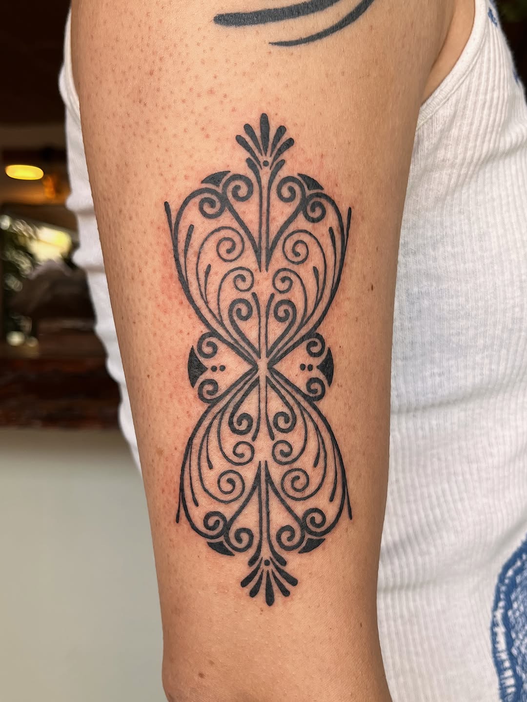 Tattoo by @abigailtattoos — ornamental, blackwork