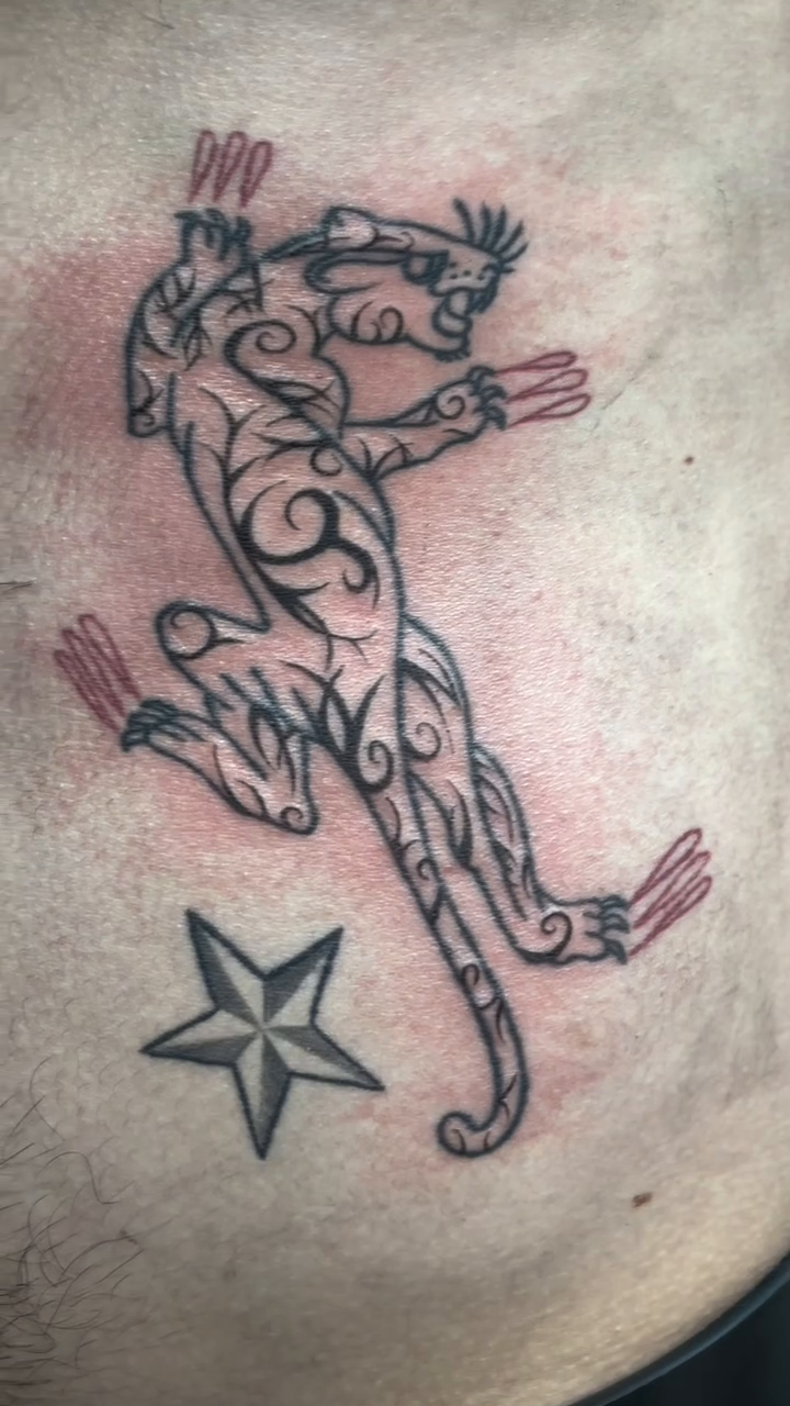 Tattoo by @sakurastabs β japanese_irezumi, black_and_grey