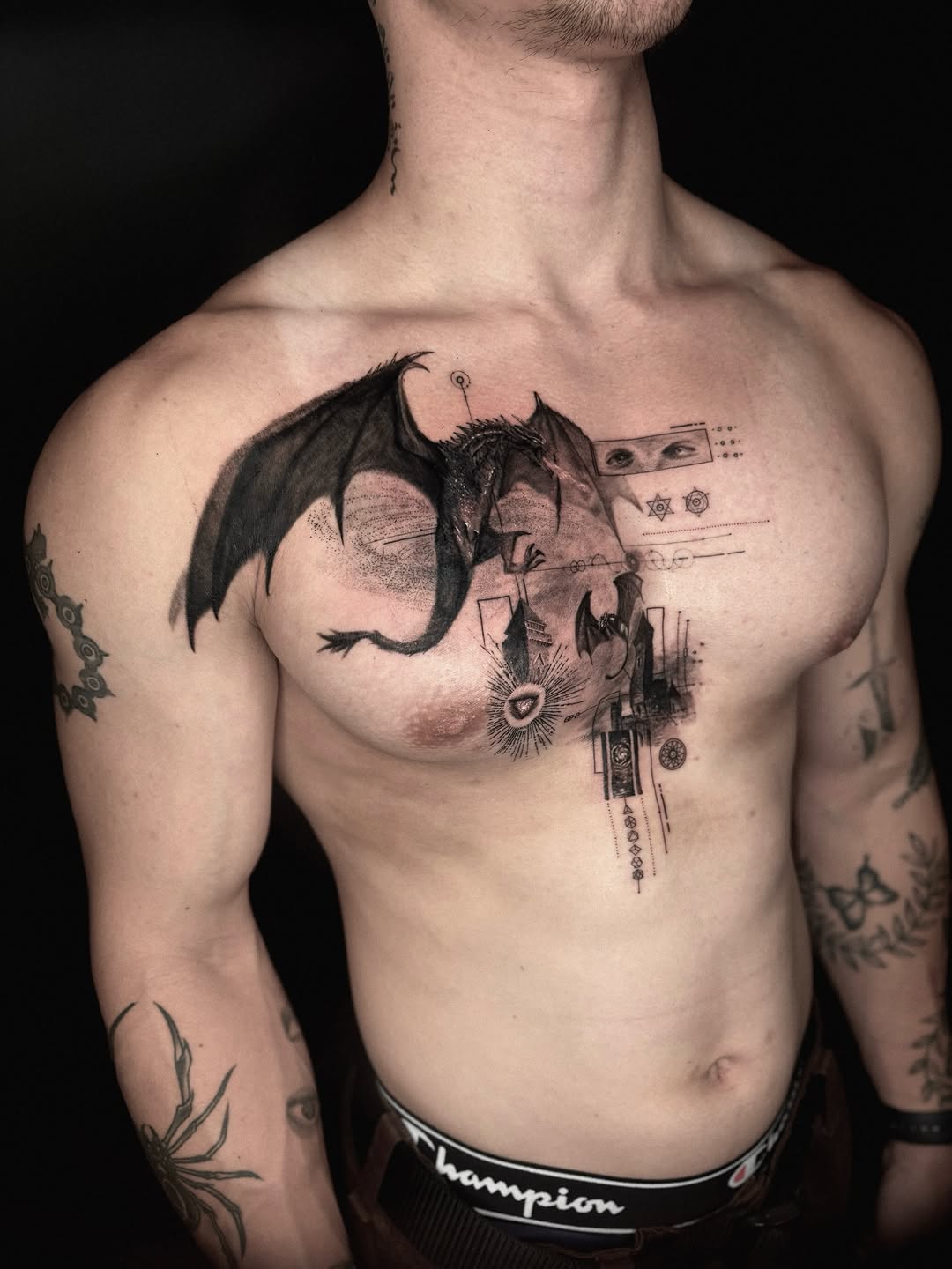 Tattoo by @seraph_gmt — blackwork, illustrative