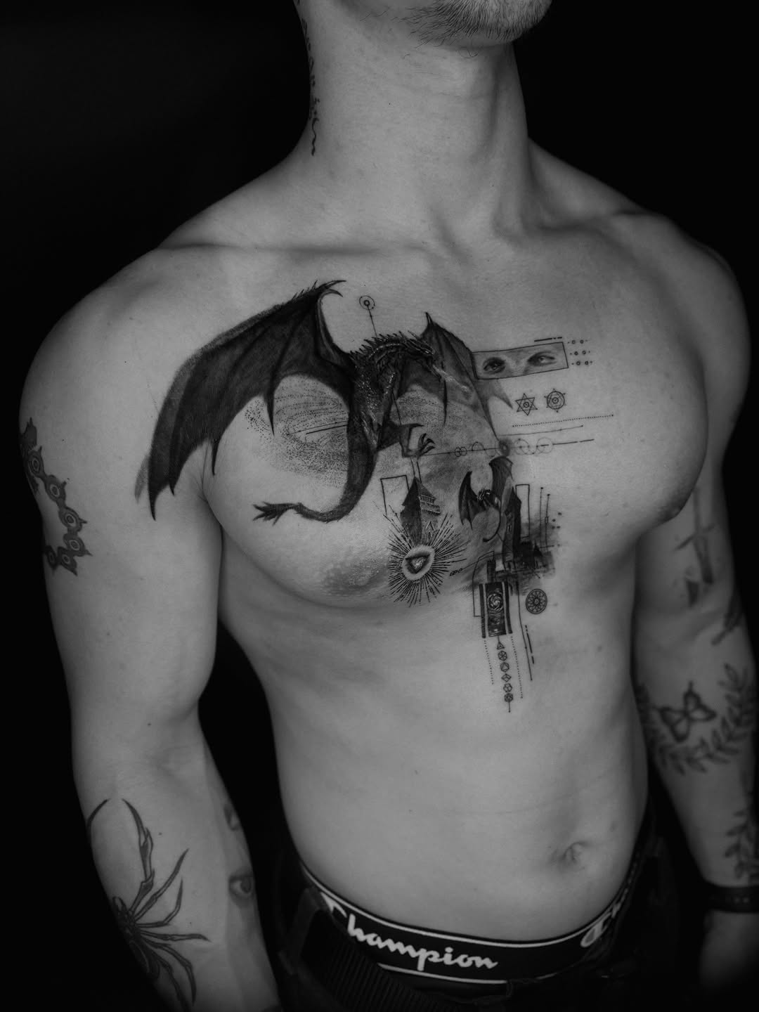 Tattoo by @seraph_gmt — blackwork, illustrative
