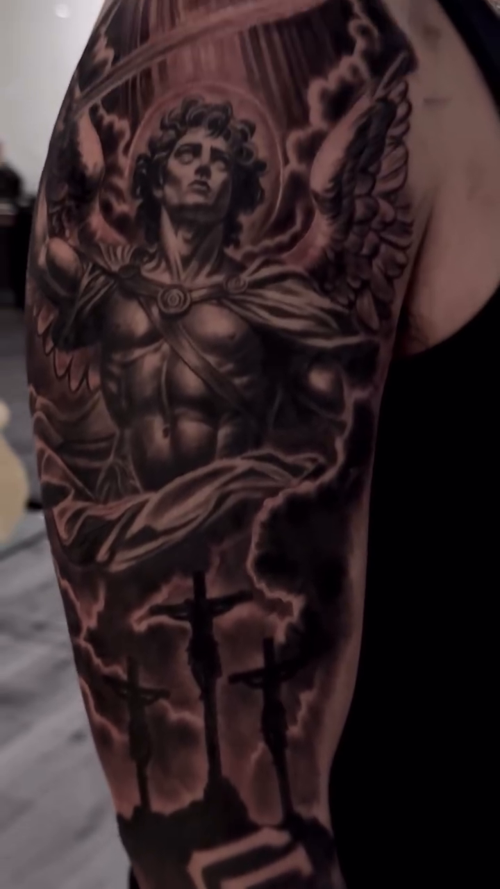 Tattoo by @_ambitiousdreamer — realism, black_and_grey