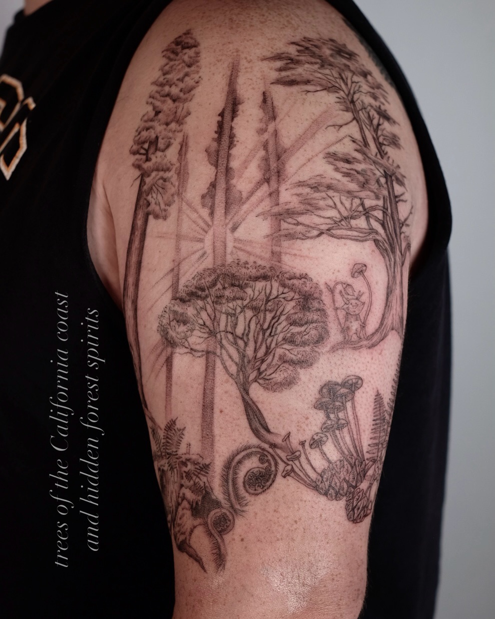 Tattoo by @sunpersimmon.tattoo — illustrative, black_and_grey
