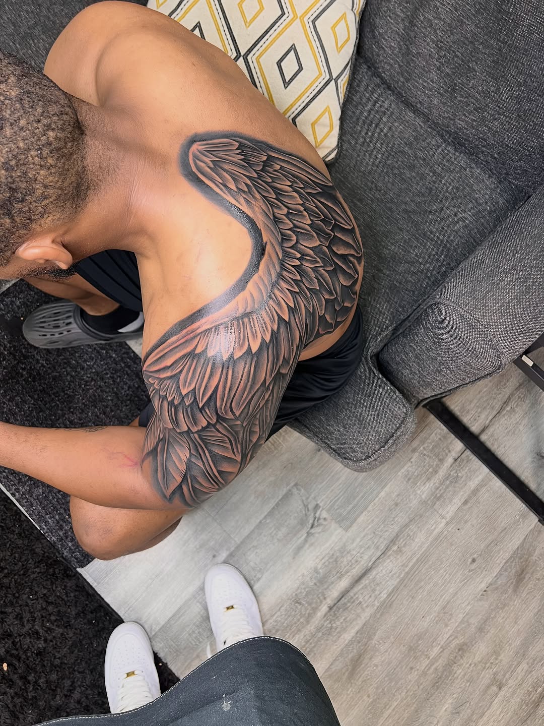 Tattoo by @officialdwaynedurham_ink — black_and_grey, realism
