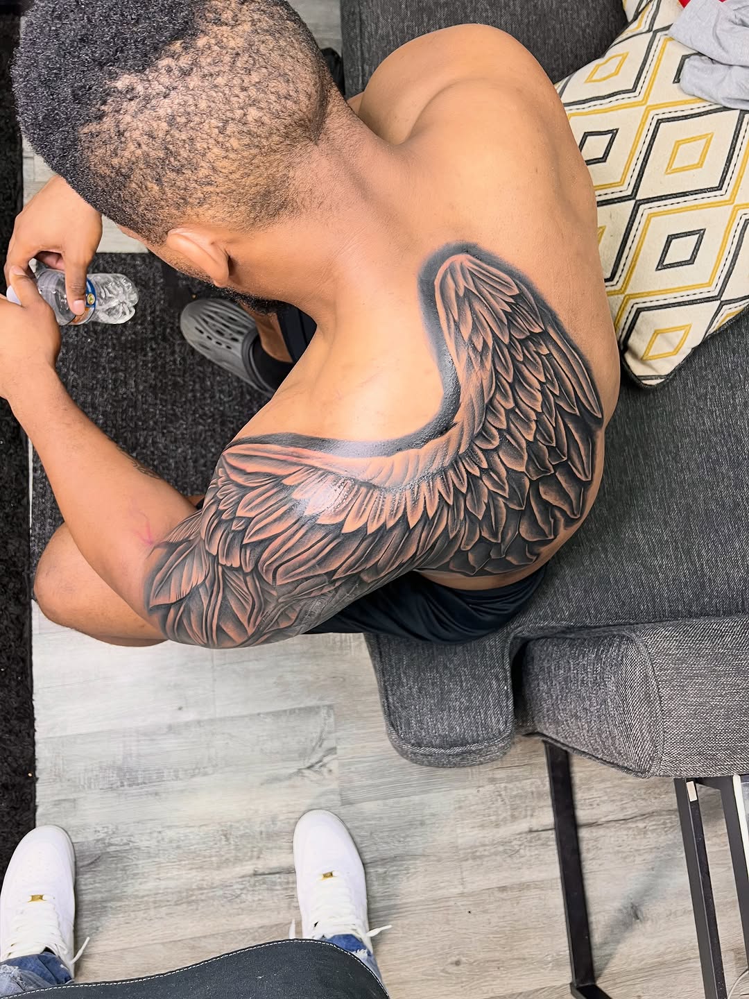 Tattoo by @officialdwaynedurham_ink — black_and_grey, realism