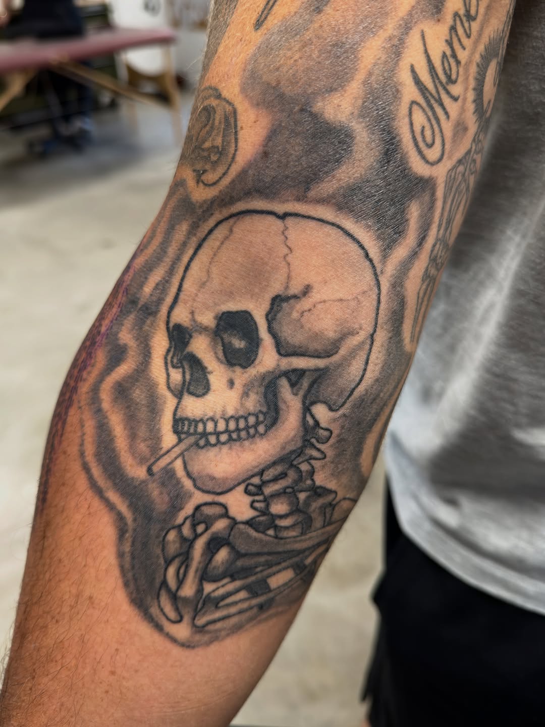 Tattoo by @thisismyempire — black_and_grey