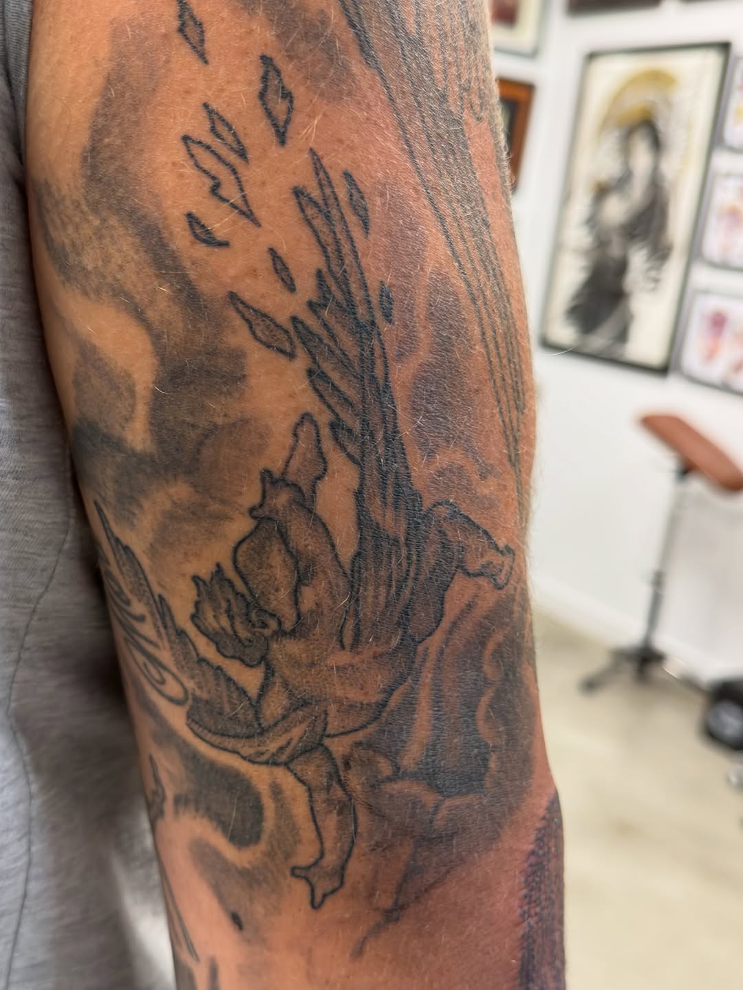 Tattoo by @thisismyempire — black_and_grey