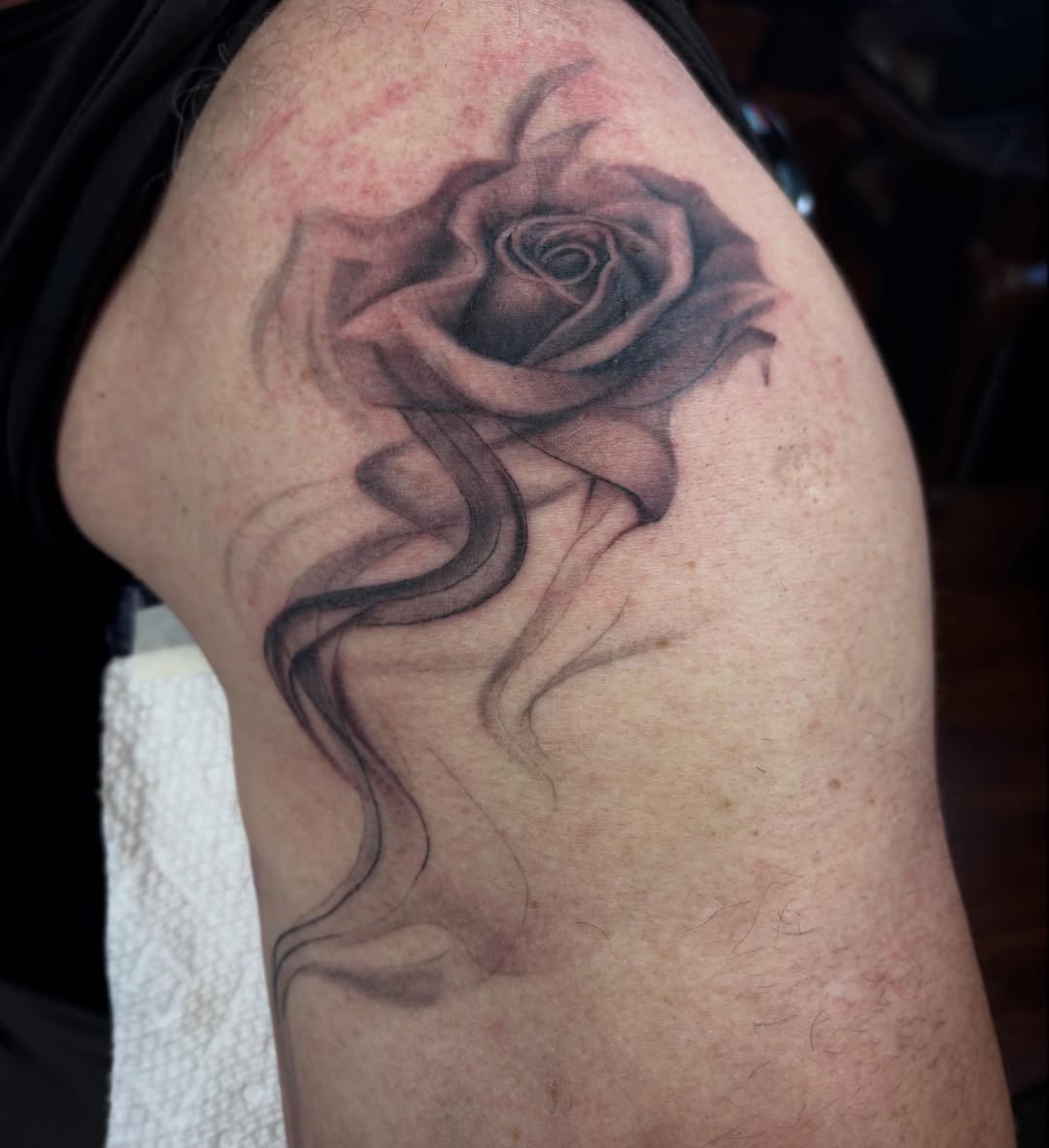 Tattoo by @daytonskuse — realism, black_and_grey
