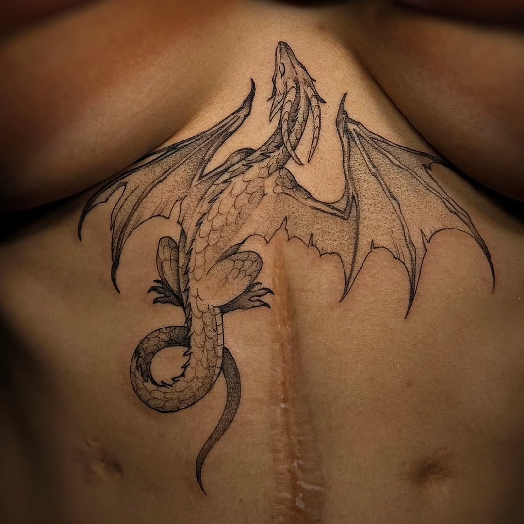 Tattoo by @glasswingtattoo โ black_and_grey, illustrative