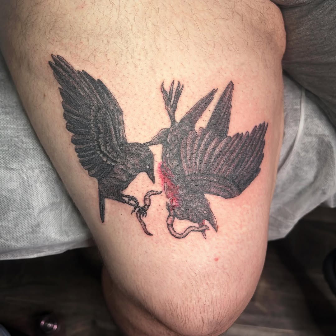 Tattoo by @maryhannahtattoos — illustrative, black_and_grey