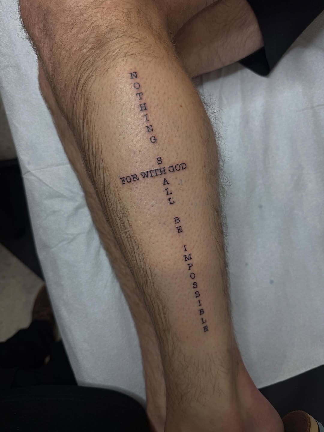 Tattoo by @calebgreen.tattoo — lettering_script, fine_line