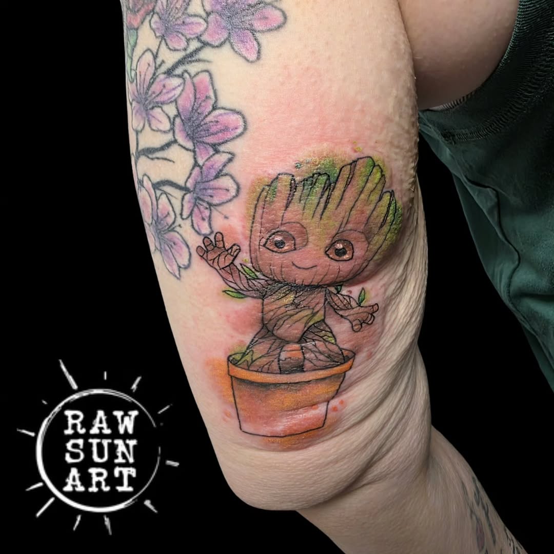 Tattoo by @raw.sun.art — anime, fine_line