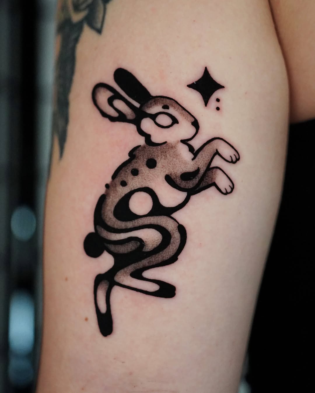 Tattoo by @hunter.haze.tattoos — blackwork