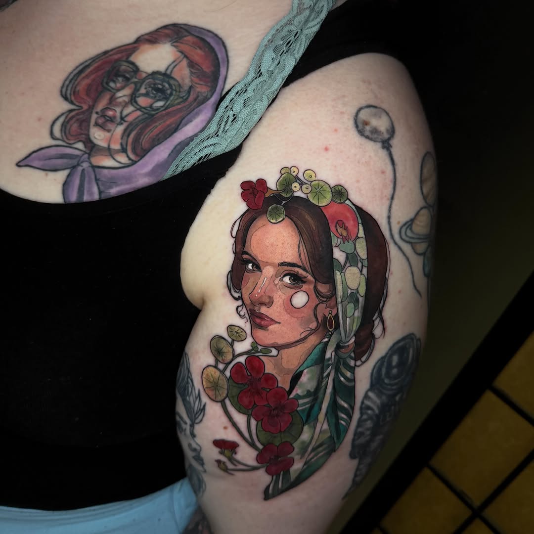 Tattoo by @pigeontattooing — illustrative, realism
