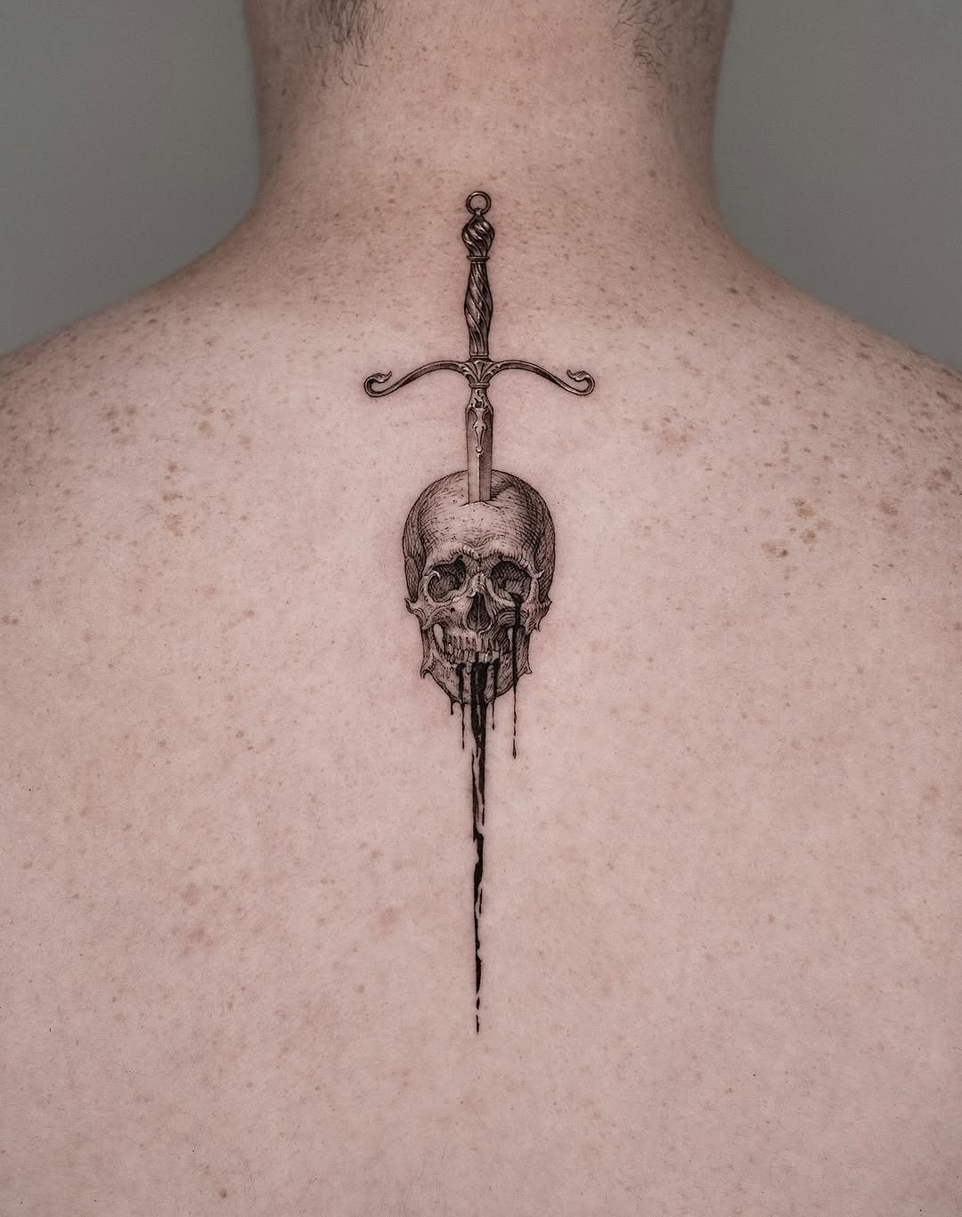 Tattoo by @jeon______ — black_and_grey, dark_realism