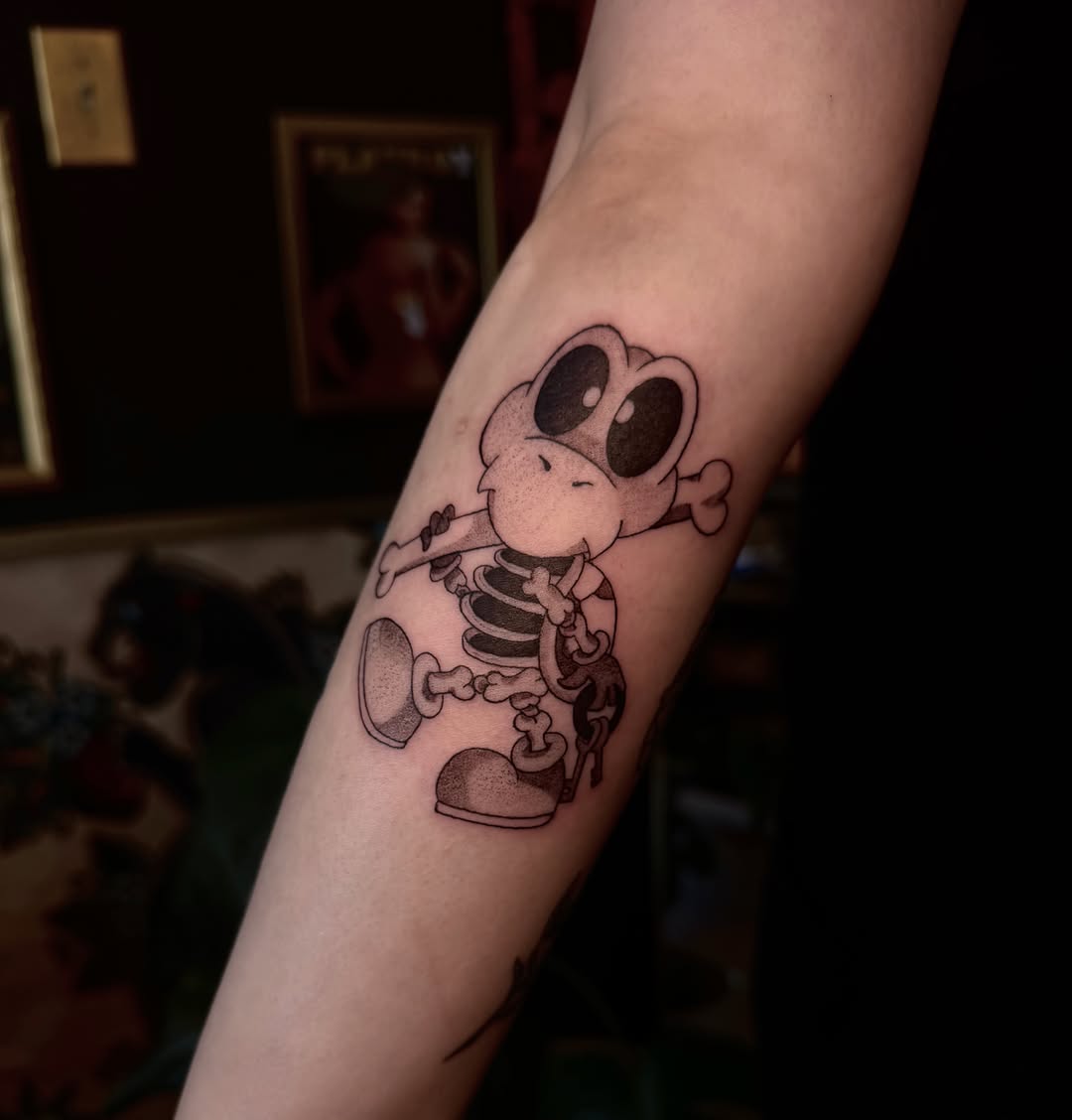 Tattoo by @inked_by_ki — illustrative, black_and_grey
