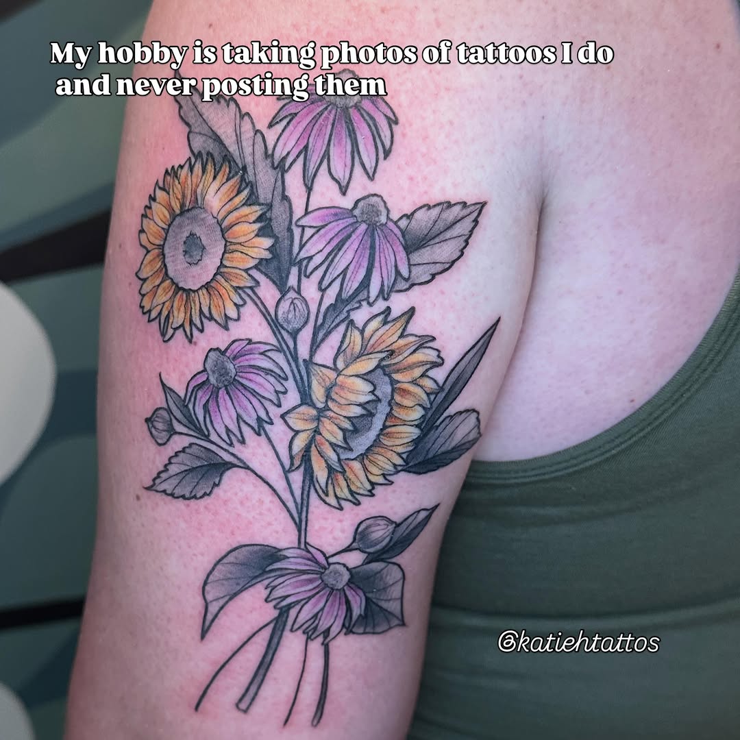 Tattoo by @katiehtattoos โ illustrative, black_and_grey