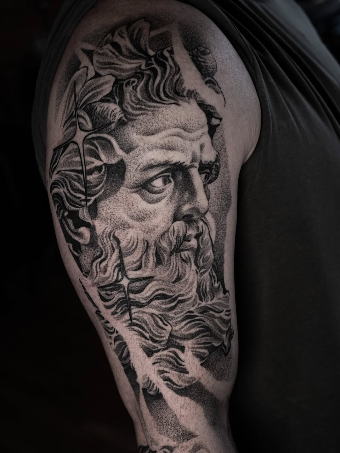 Tattoo by @deadcrown_ — realism, dotwork