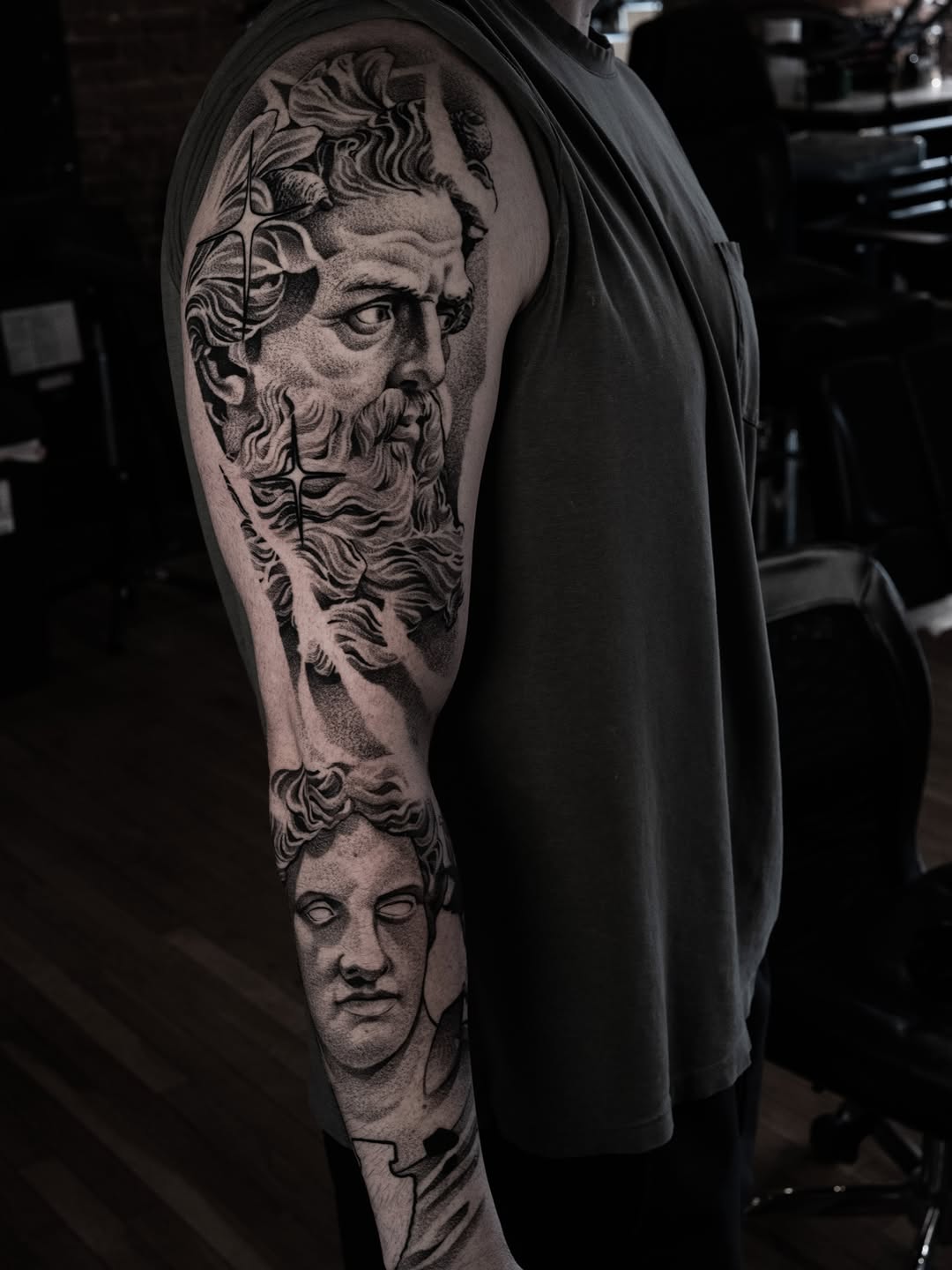 Tattoo by @deadcrown_ — black_and_grey, realism