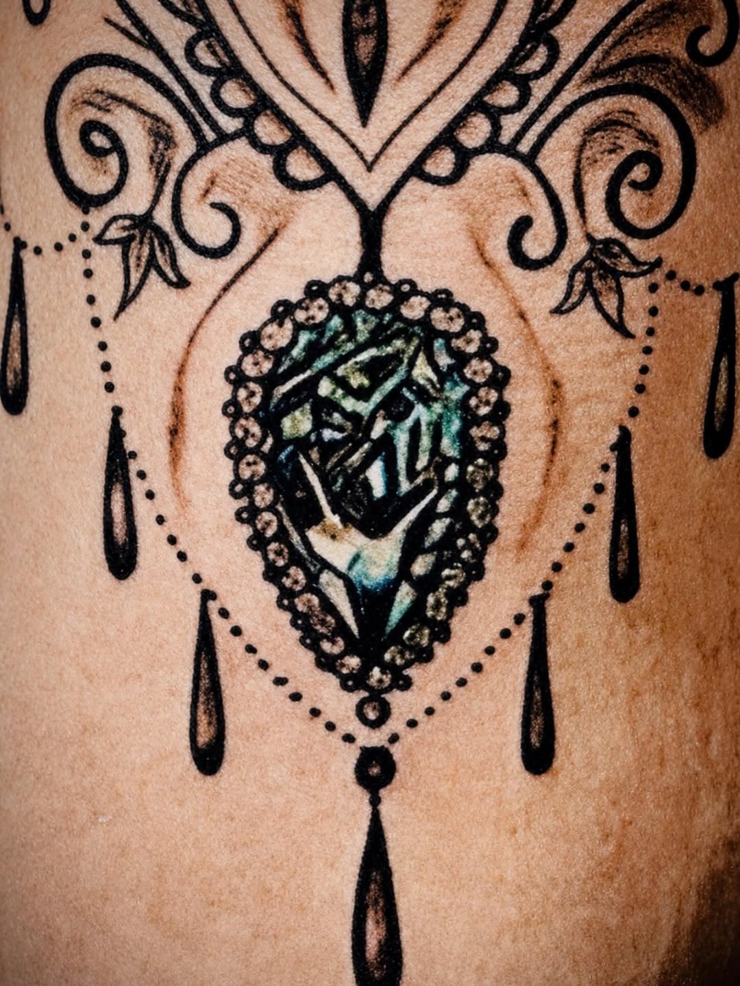 Tattoo by @turqturqd — ornamental, black_and_grey