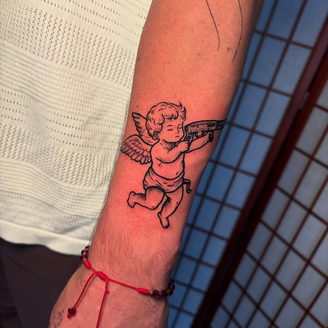 Tattoo by @tattoosxd__ — illustrative, blackwork
