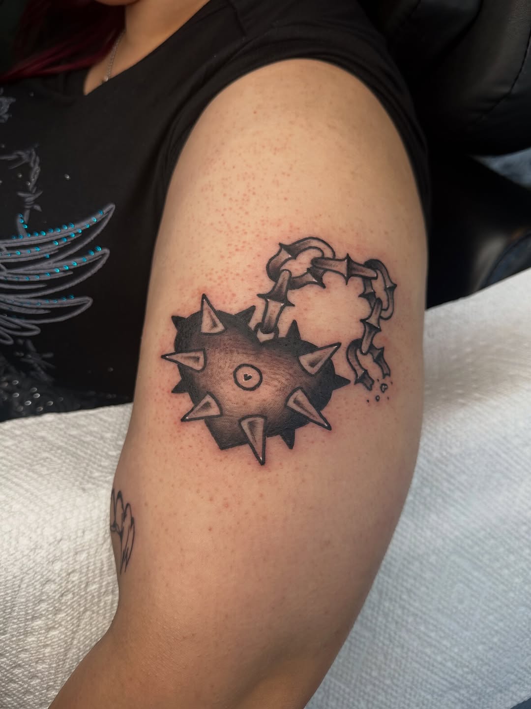 Tattoo by @grimefrogtattoos — black_and_grey, illustrative
